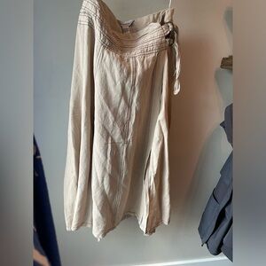 Wrap around skirt , thick material, bohemian aesthetic